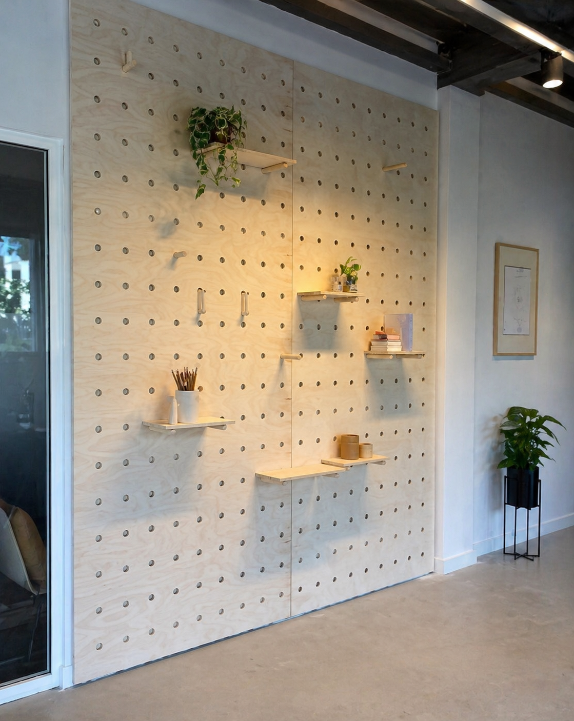 Berken Multiplex Perboard Van Hout Op Maat Pegboard Interieur Paneel Display Wandkast Winkel Kantoor Thuis